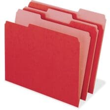 File Folders, 11pt, 9-1/2"x11-3/4", 1/3, 100/BX, RD