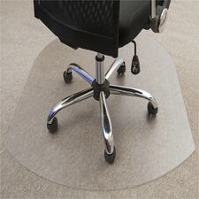 Low/Med Pile Chairmat, Contour, Studded, 39"x49", Clear