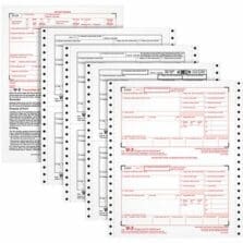 W-2 Tax Form, 4 Part, 8-1/2"x5-1/2", 24/PK, White