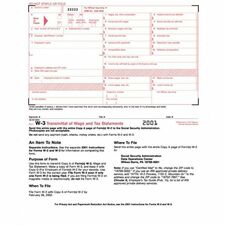 W-3 Tax Form, 2-Pt Form With Carbons, 10/PK