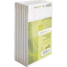 Jr. Legal Pads, Ruled, Recycled, 5"x8", 50 Sheets, White