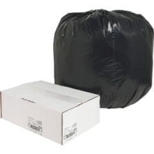Trash Can Liners, Rcycld, 40-45 Gal, 1.65mil, 40"x46", 100/CT, BK