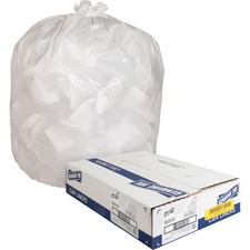 Trash Bags, Heavy-Duty, 0.85 mil, 13 Gal, 24"x31", 150/CT, White