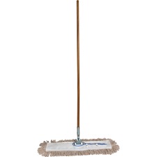 Dust Mop Combo, Swivel Head, 24" Frame, 60" Wood Handle