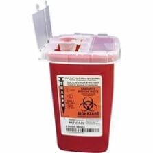 Phlebotomy Sharps Container W/Clear Lid, Flip Top, 1 Qt., RD