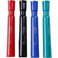 Permanent Marker, Chisel Tip, 4 Color/PK, BK/RD/BE/GN