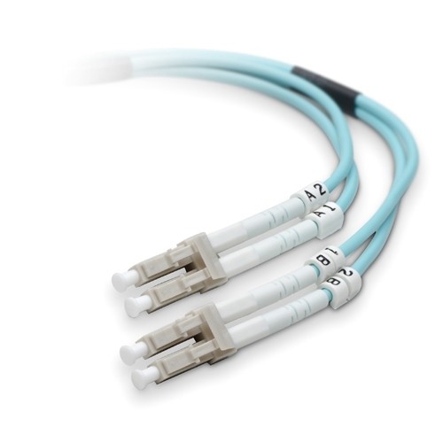 FIBER PATCH CABLE 10 GIG AQUA 50/125 LC/LC 2 METER