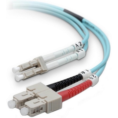 FIBER PATCH CABLE 10 GIG AQUA 50/125 LC/SC 2 METER