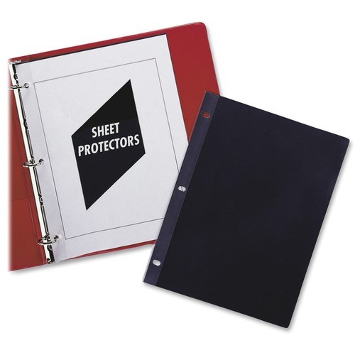 Traditional Sheet Protectors, Medium-Duty, Side: 3-Hole Punched, Side/Side/Top Load 8.5 x 11 Insert, Clear Front, 100/Box