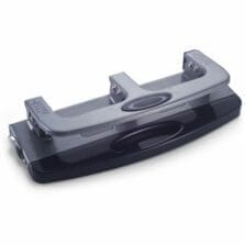 3-hole Punch, 20-Sheet Cap, 9/32" Holes, Metallic SR/BE