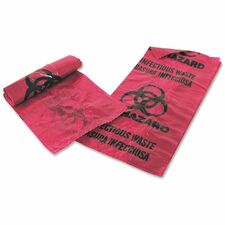 Infectious Waste Bags, 1 Gallon, 11"x14", 200 Bags/BX, Red