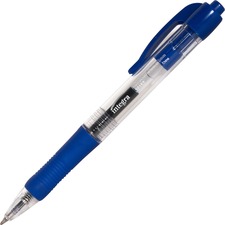 Gel Pen, Retractable, Permanent, .5mm Point, Blue Barrel/Ink