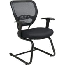 Executive Guest Chair, 26-1/2"x26-1/2"x37-1/4", Black