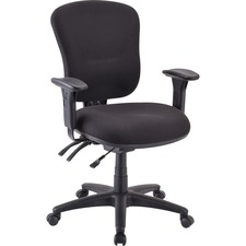 Mid-back Task Chair, 26-3/4"x26"x39-1/4"-42", Black