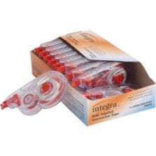 Correction Tape, Side Apply, 1/5"x394", 10/PK, Smoke Dispenser