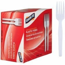 Forks, Plastic, Heavyweight, 100/BX, White