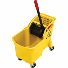 Mop Bucket Combo, Wringer, 31 Qt, 13-1/4"x22-5/8"x32-1/4", YW
