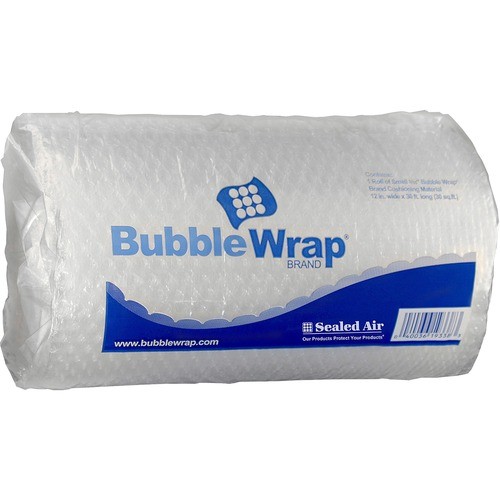 Bubble Wrap Cushioning, 1/2" Bubble, 12"x30' Roll, 