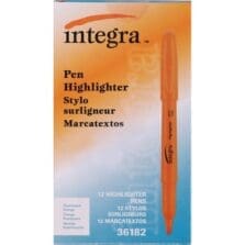 Highlighter, Pen Style, Chisel Tip, 1 DZ, Fluorescent OE