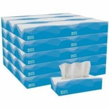 Facial Tissue, Flat Box, 2 Ply, 100 SH/BX, 30BX/CT, White