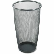 Steel Mesh Wastebasket, 9 Gallon, 13-1/2"x19-1/2", Black