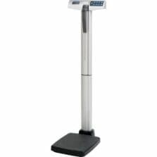 Physician Digital Scale, 1" LCD, 14-1/8"x21"x53-5/8", Silver