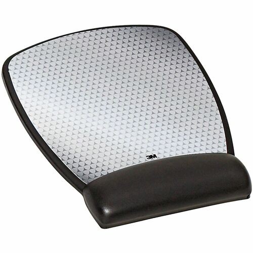 Antimicrobial Gel Compact Mouse Pad with Wrist Rest, 8.6 x 6.75, Black