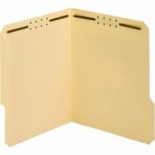 Fastener Folders, 1/3 Cut Tab, 2 Fastener, Letter, 50/BX, Manila
