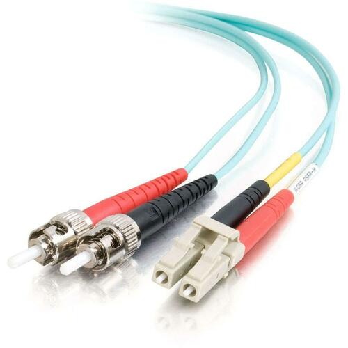 3.28 ft Fiber Optic Network Cable for Network Device - First End: 2 x LC Network - Male - Second End: 2 x ST Network - Male - 10 Gbit/s - 50/125 &micro;m - Aqua - 1 Each