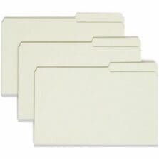Pressboard Folders, w/Fasteners, 2"Exp, Lgl, 25/BX, Gray Green