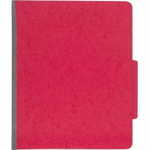 ColorLife PRESSTEX Classification Folders, 2" Expansion, 1 Divider, 4 Fasteners, Letter Size, Executive Red Exterior, 10/Box