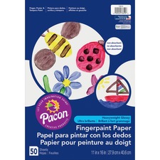 Fingerpaint Paper, 50lb, 11"x16", 50 Shts/PK, White