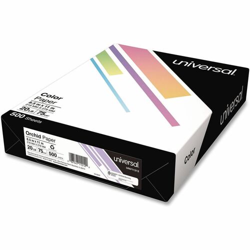 Deluxe Colored Paper, 20 lb Bond Weight, 8.5 x 11, Orchid, 500/Ream