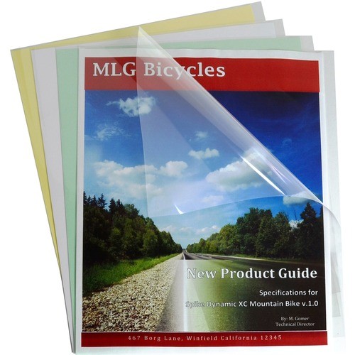 Report Cover, Polypropylene, 8-1/2"x11", 100/BX, Clear