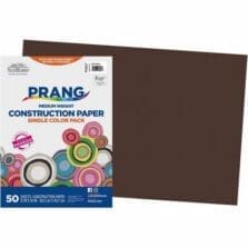 Construction Paper, Smooth Textured, 12"x18", 50/PK, Dark Brown