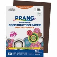 Construction Paper, Smooth Textured, 9"x12", 50/PK, Dark Brown
