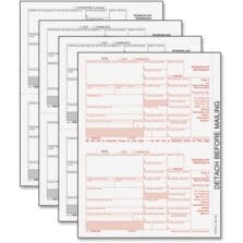 Tax Form, 5-Pt, Carbonless, 5-1/2"x8", 24PK, White
