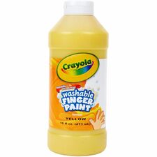 Washable Finger Paint, Non-Toxic, 16oz., 12/BT, Yellow