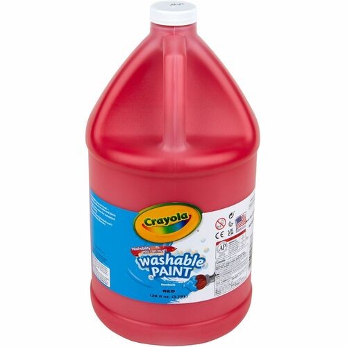 Washable Paint, Red, 1 Gal Bottle