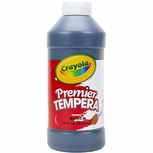 Premier Tempera Paint, Black, 16 Oz Bottle