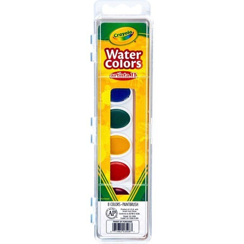 Artista Ii 8-Color Watercolor Set, 8 Assorted Colors, Palette Tray