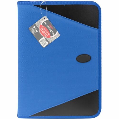 Expanding File with Zipper Closure, 2" Expansion, 13 Sections, Zipper Closure, 1/12-Cut Tabs, Letter Size, Blue