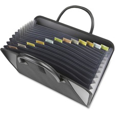Expanding File, w/ Handles, 13-Pockets, Holds 300 Sheets, BK