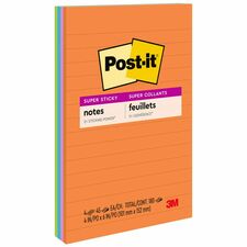 Super Sticky Pads, Rld, 4"x6", 45SH/PD, 4 PD/PK, Riodejaneiro