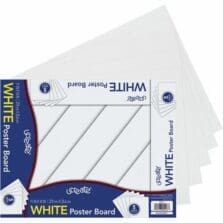Poster Board, Recyclable, 11"x14", 5 Sht/PK, White