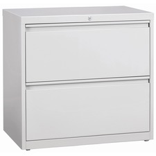 Lateral File, 2-Drawer, 36"x18-5/8"x28", Lt Gray