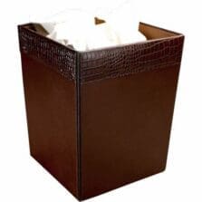 Wastebasket, Crocodile, 14 Quart, 9-1/2"x9-1/2"x12", BN