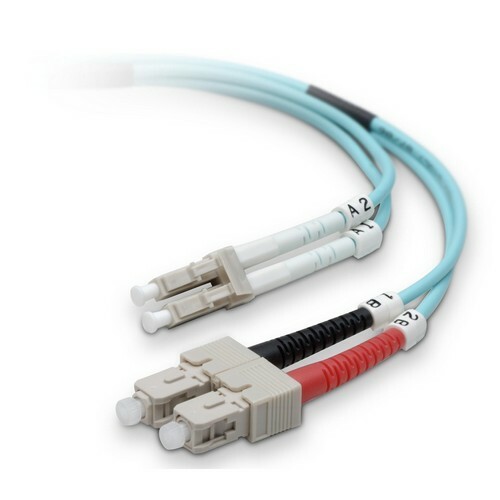 FIBER PATCH CABLE 10 GIG AQUA 50/125 LC/SC 15 METER