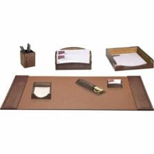 Desk Set, Crocodile, 7 Pc, 34-3/4"x20-3/4"x5-2/5", BN