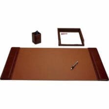 Desk Set, 3 Pc, Mocha, 34-3/4"x20-3/4"x5-2/5", BN